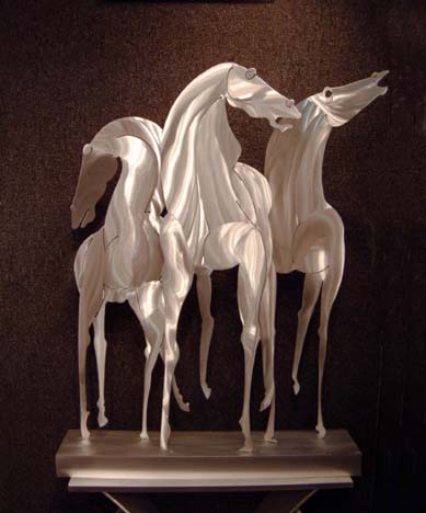 Frits VanEeden 3 Horse Sculpture